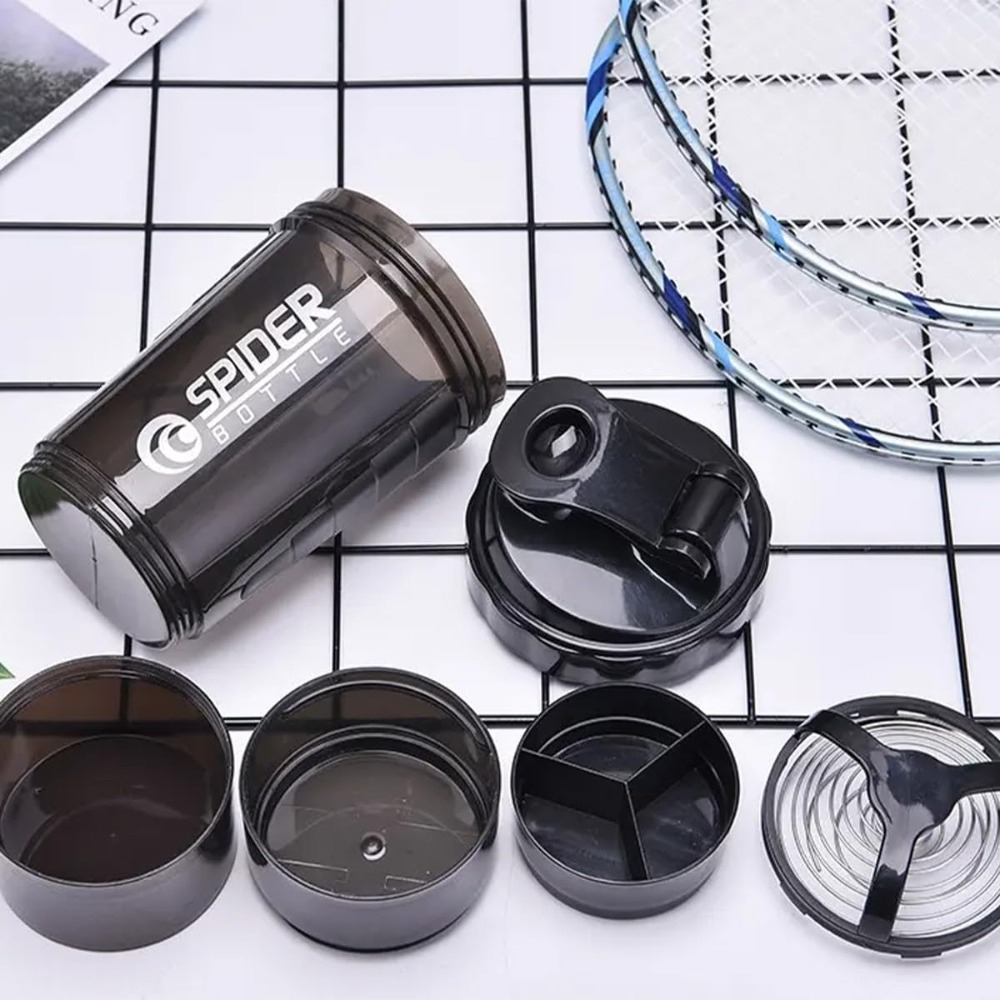 Botol pengocok Protein 3 tingk - Protein Shaker Bottle ulasan dan harga