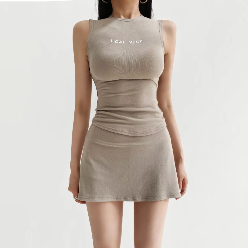 Setelan Vest Tanpa Lengan Kera - Fitness & Nutrition Lab Zapopan ulasan dan harga